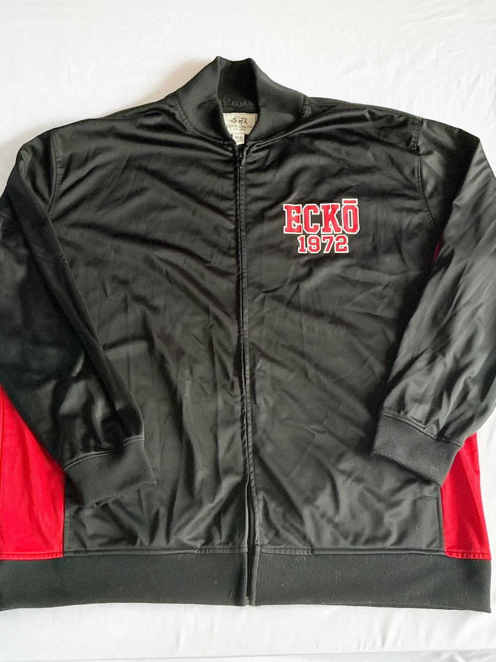 Ecko Unltd. Men’s Black & Red Full Zip Track Jacket 1972 Logo Size 3XB
